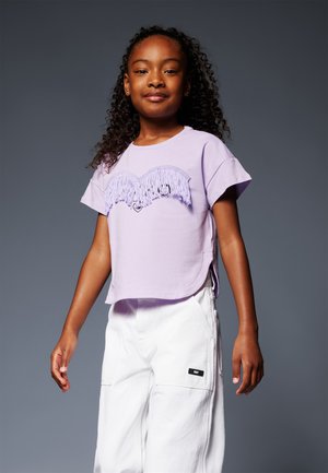 Pinko Up CROPPED GIRL - Printtipaita - lilac