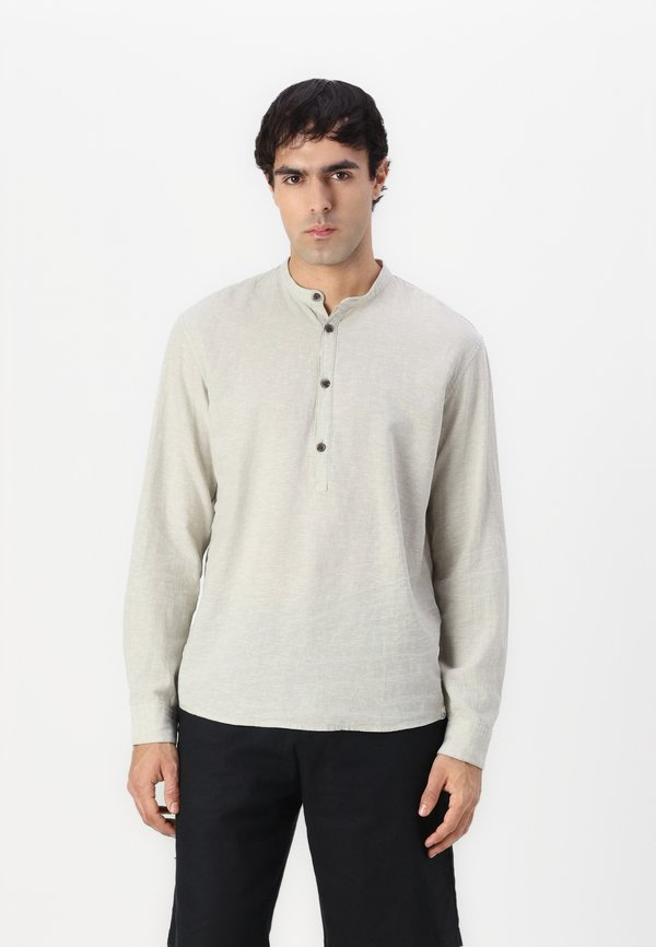 Shirt - beige abbey stone chambray