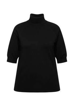 Ulla Popken TURTLENECK - Jednoduché tričko - black