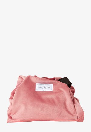 THE FLAT LAY CO. OPEN FLAT MAKEUP BAG - Makeup accessory - pink velvet