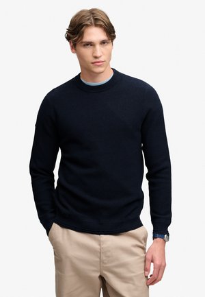 Superdry & Co, SUPERDRY TEXTURE KNIT JUMPER.. - Jersey de punto - navy twist