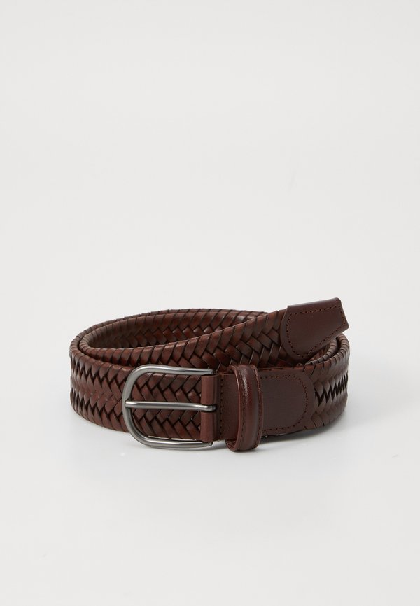 Braided belt - cognac