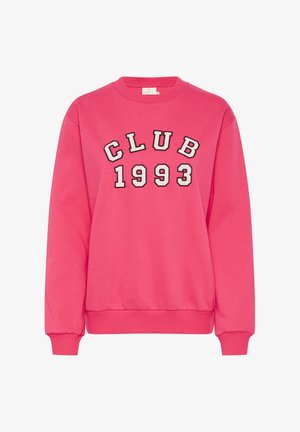 Felpa rosa con la scritta "CLUB 1993" in bold nero. Realizzata in tessuto morbido con polsini e orlo a coste. Design a taglio dritto.