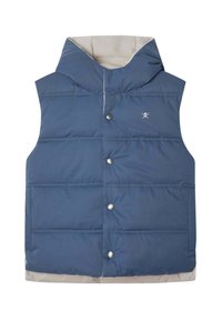 Hackett London Strukirani kaput - dark denim blue