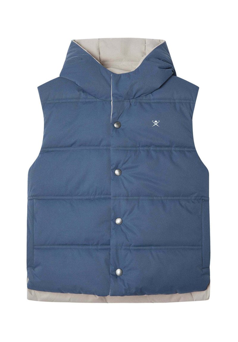 Hackett London Strukirani kaput - dark denim blue