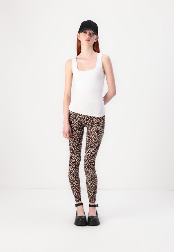 ONLLIVE LOVE - Leggings - Trousers - beige2