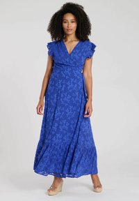 South Beach WRAP SHORT SLEEVE MAXI - Jurk - blue