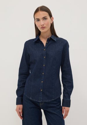 OVS, SLIM-FIT DENIM SHIRT - Overhemdblouse - dark blue