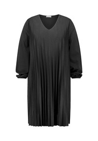 Samoon SOFTES PLISSEE IN A-LINIE - Freizeitkleid - black