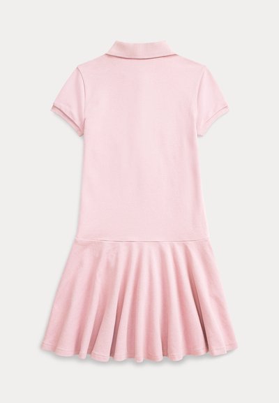 Polo Ralph Lauren SHORT-SLEEVE POLO DRESS 7-14Y - Freizeitkleid - hint of pink/white