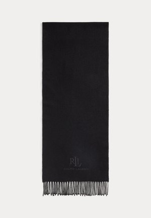 WOOL CASHMERE HERRINGBONE SCARF - Sciarpa - black