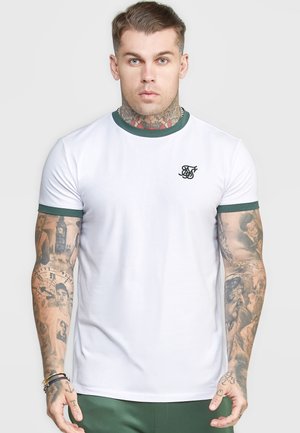 RINGER TEE - Jednoduché tričko - white/green
