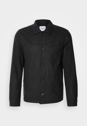 Lindbergh CROPPED LENGTH OVERSHIRT JACKET - Leichte Jacke - black melange