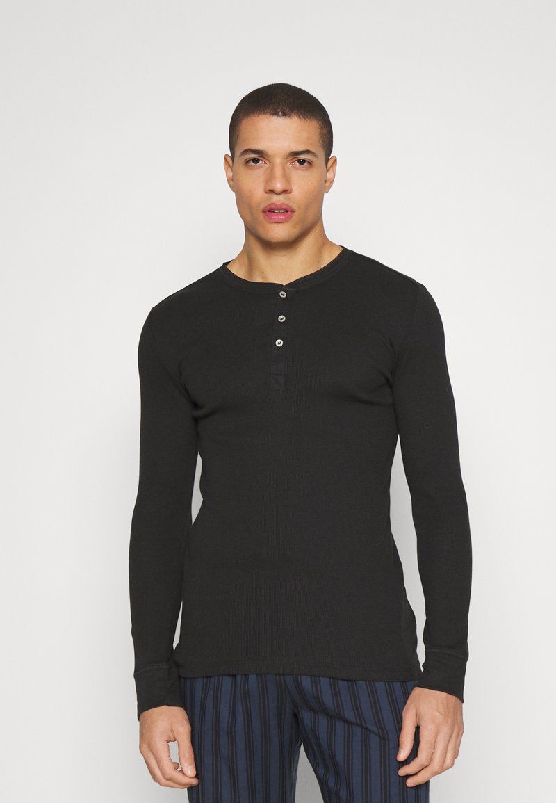 Levi's® - LONG SLEEVE HENLEY - Haut de pyjama - black, Agrandir