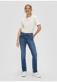 s.Oliver BEVERLY SLIM FIT  - Bootcut jeans - blau