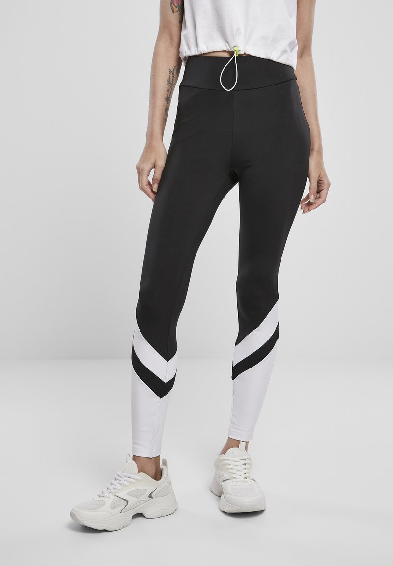 Urban Classics - Leggingsit - black/white, Suurenna