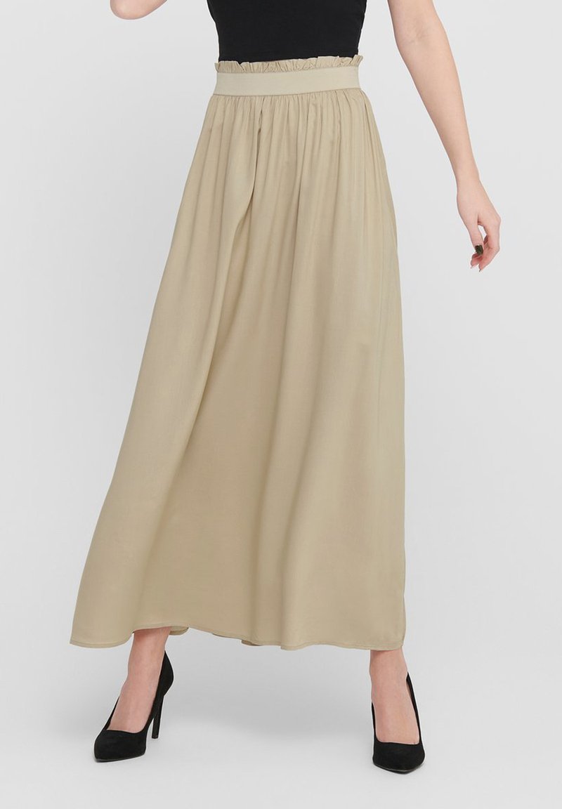 ONLY ONLVENEDIG PAPERBAG LONG SKIRT - Maxirok - white pepper