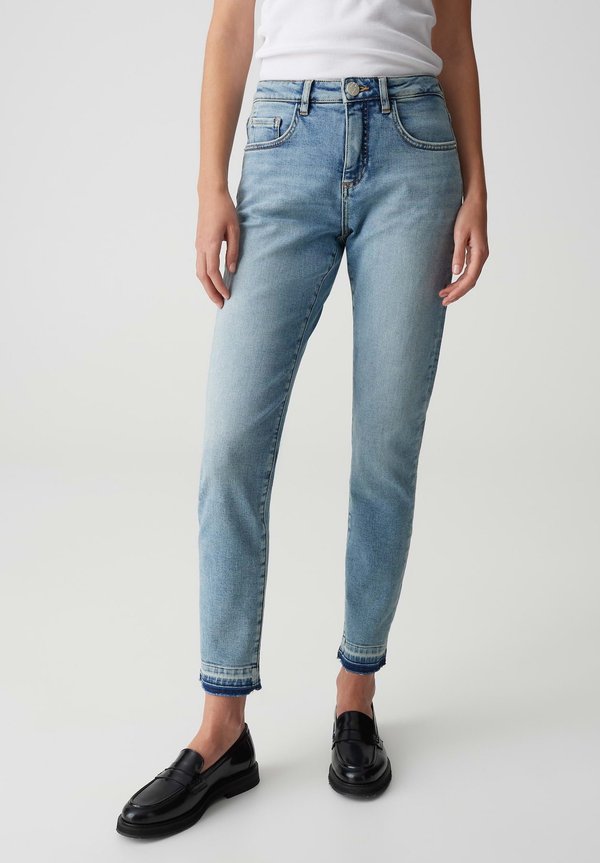 MID RISE ANKLE CRINKLE - Jeans Slim Fit