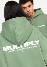 Multiply Apparel Felpa con zip - hedge green
