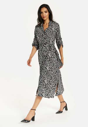LEOPARD THROUGH MIDI - Day dress - black