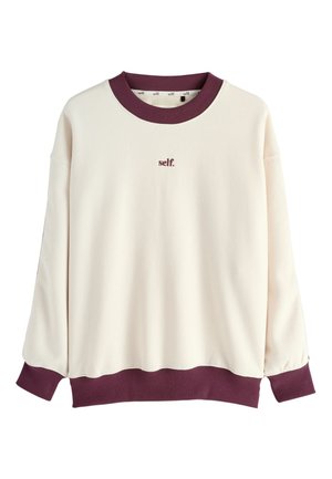 Self. REGULAR FIT - SELF - Collegepaita - ecru berrycolourblock