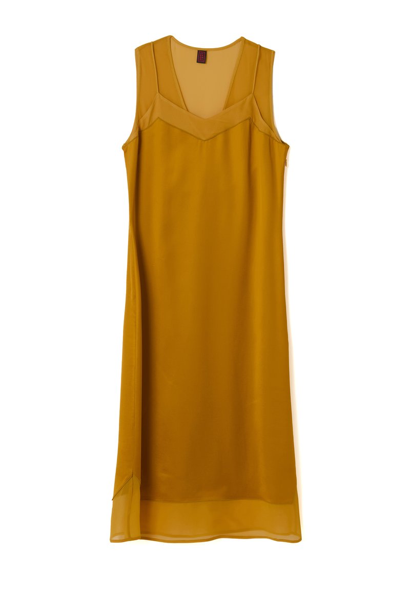 Stefanel Jurk mosterdgeel Stefanel Jurk mosterdgeel