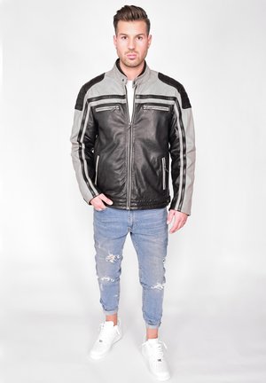 JCC Veste en cuir - black grey