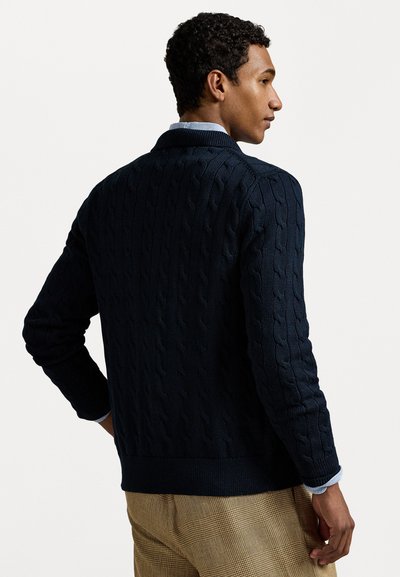 Polo Ralph Lauren CABLE-KNIT CARDIGAN - Chaqueta de punto - hunter navy