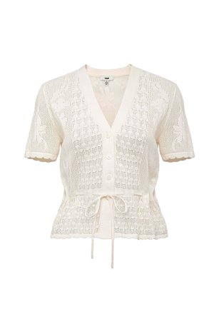 Mavi, MAVI STRICKJACKE SHORT SLEEVE - Strickjacke - ecru