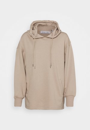 DOUBLE DRAWCORD SIDE SPLIT HOODIE - Sweat à capuche - beige