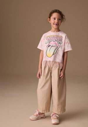 Next, REGULAR FIT - ROLLING STONES FRINGE BAND - T-shirt print - pink tie dye