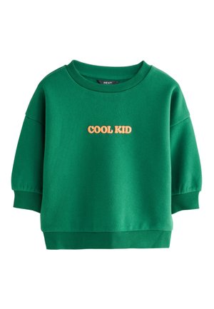 Next PRINTED CREW NECK - Sudadera - green orange