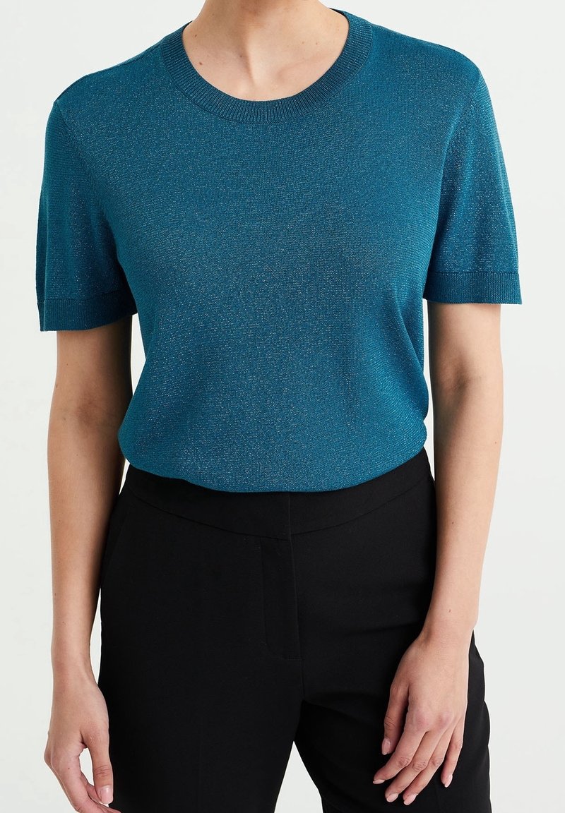 WE Fashion Jednoduché tričko - dark blue