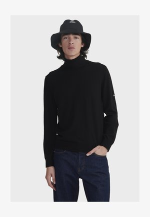 Gaorui Maglione Donna Loose Fit Con Collo A Camicia - Lavorato A Maglia, Nero, Taglia Media (Taglia Asiatica)