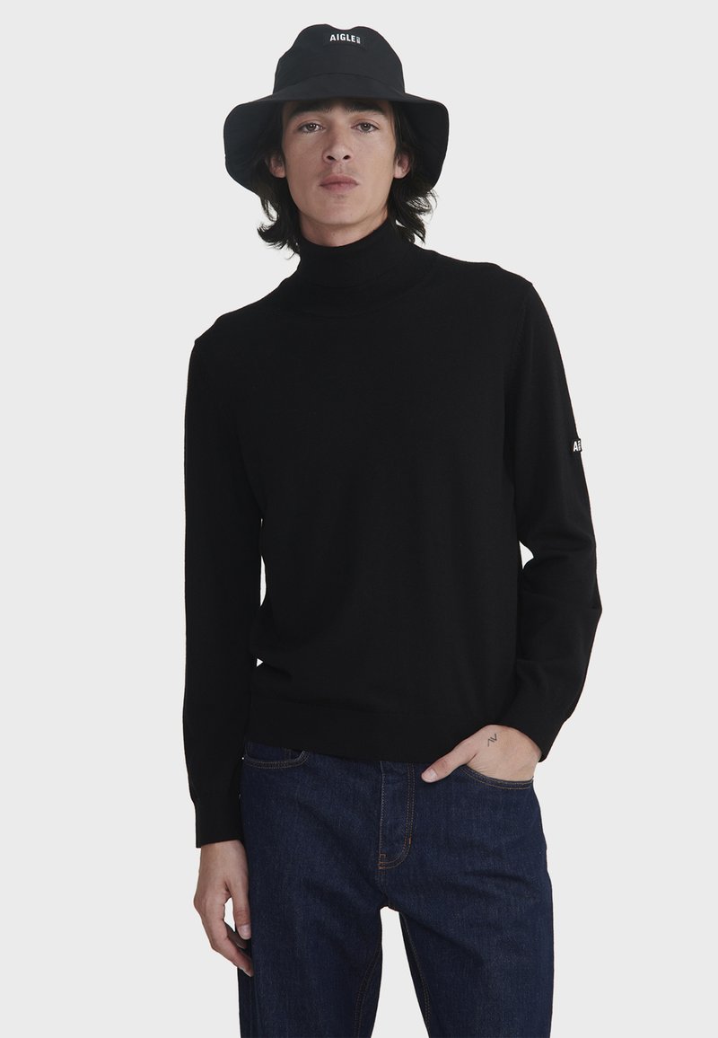 Gaorui Maglione Donna Loose Fit Con Collo A Camicia - Lavorato A Maglia, Nero, Taglia Media (Taglia Asiatica)