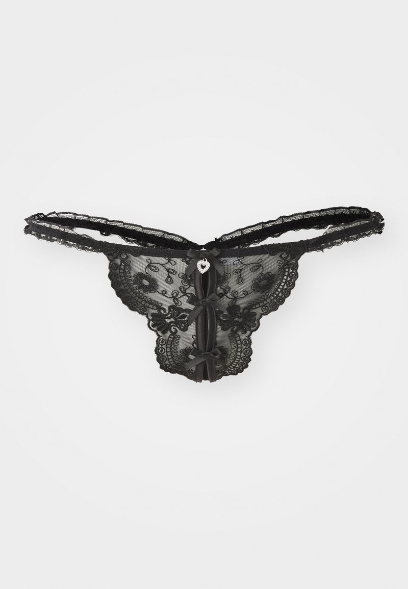 LASCANA PETITE FLEUR BY LASCANA THONG OUVERT - String - black