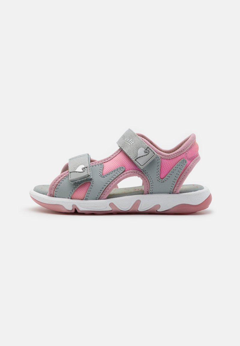 Superfit PEBBLES - Käimissandaalid - light gray/pink