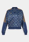 ADIDAS FARM RIO TIRO TRACK - Športna jopa s kapuco na zadrgo - bronze strata/dark marine/night indigo