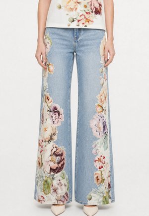 Alice + Olivia AMAZING APPLIQUE - Φαρδύ τζιν - multi-coloured
