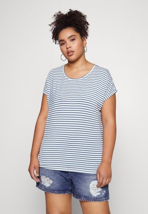 VMAYA PLAIN CURVE - T-shirt imprimé - china blue/pristine