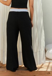 Next DOUBLE WAISTBAND WIDE LEG - Bukser - black