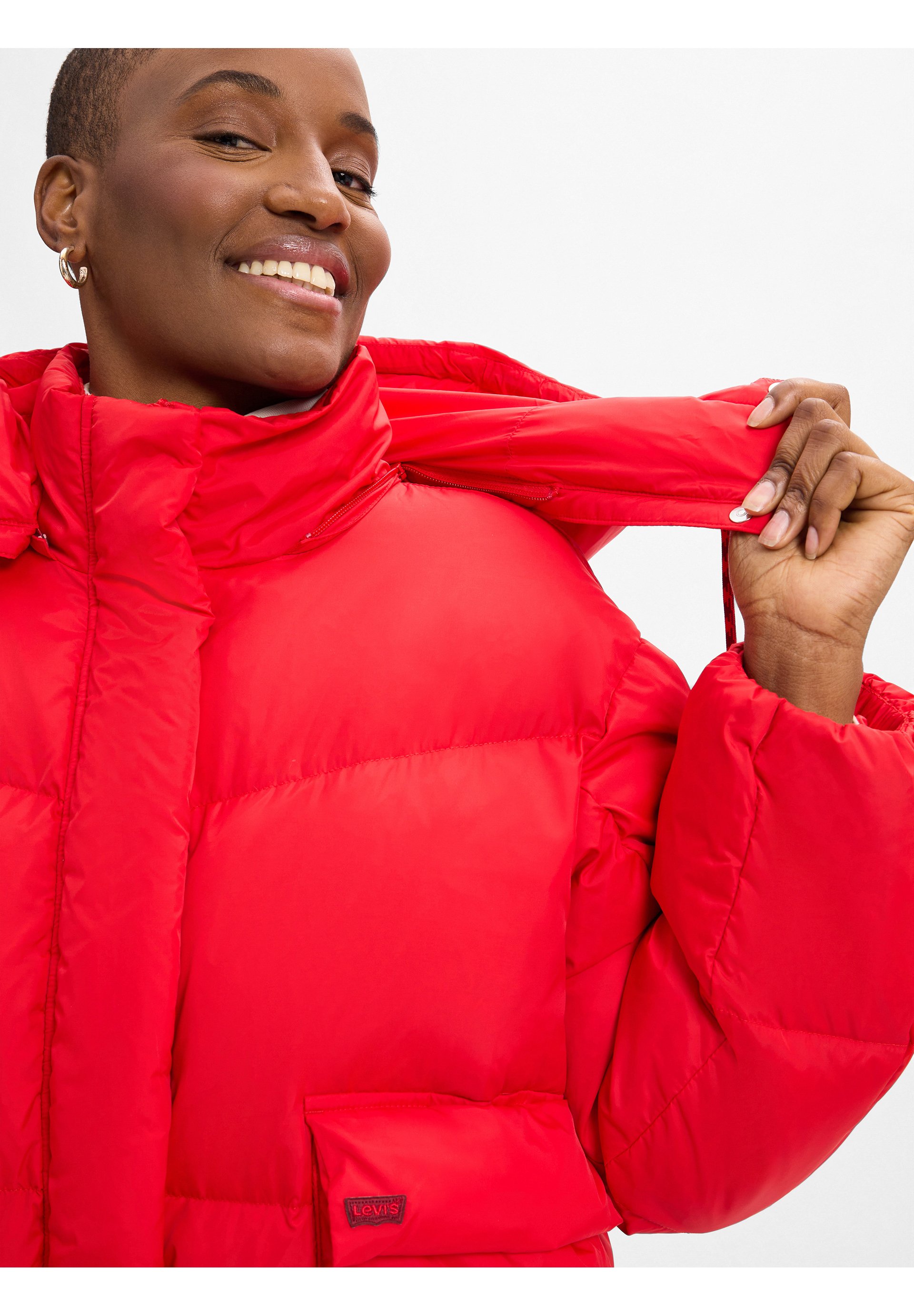 Levi's® WESTERN SHORT BUBBLE PUFFER - Winter jacket - rot/red