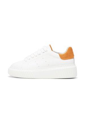 Sneakers laag - white orange