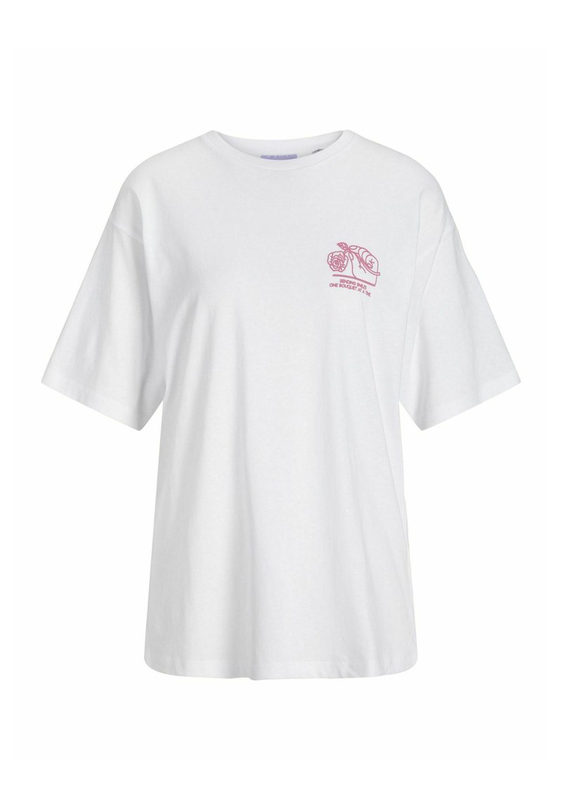 JJXX JXMILLOW LOOSE TEE - Apdrukāts T-krekls - bright white