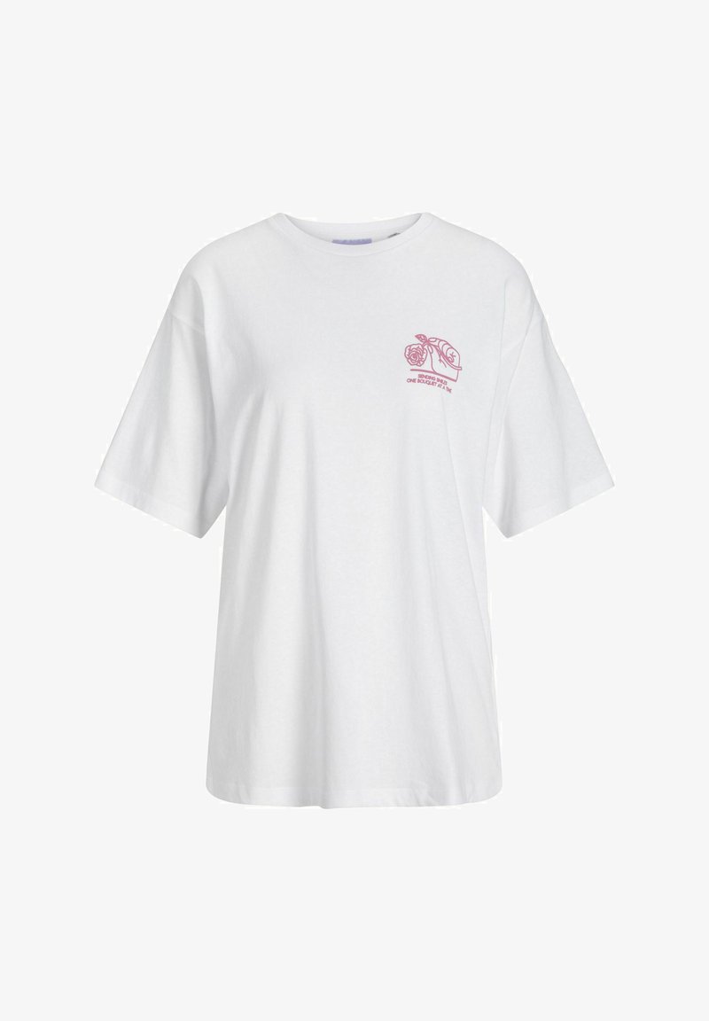 JJXX JXMILLOW LOOSE TEE - Apdrukāts T-krekls - bright white