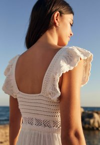 Next CROCHET FLUTE SLEEVE DRESS TALL - REGULAR FIT - Haljina s naramenicama - ecru white