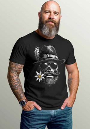 Print T-shirt - schwarz