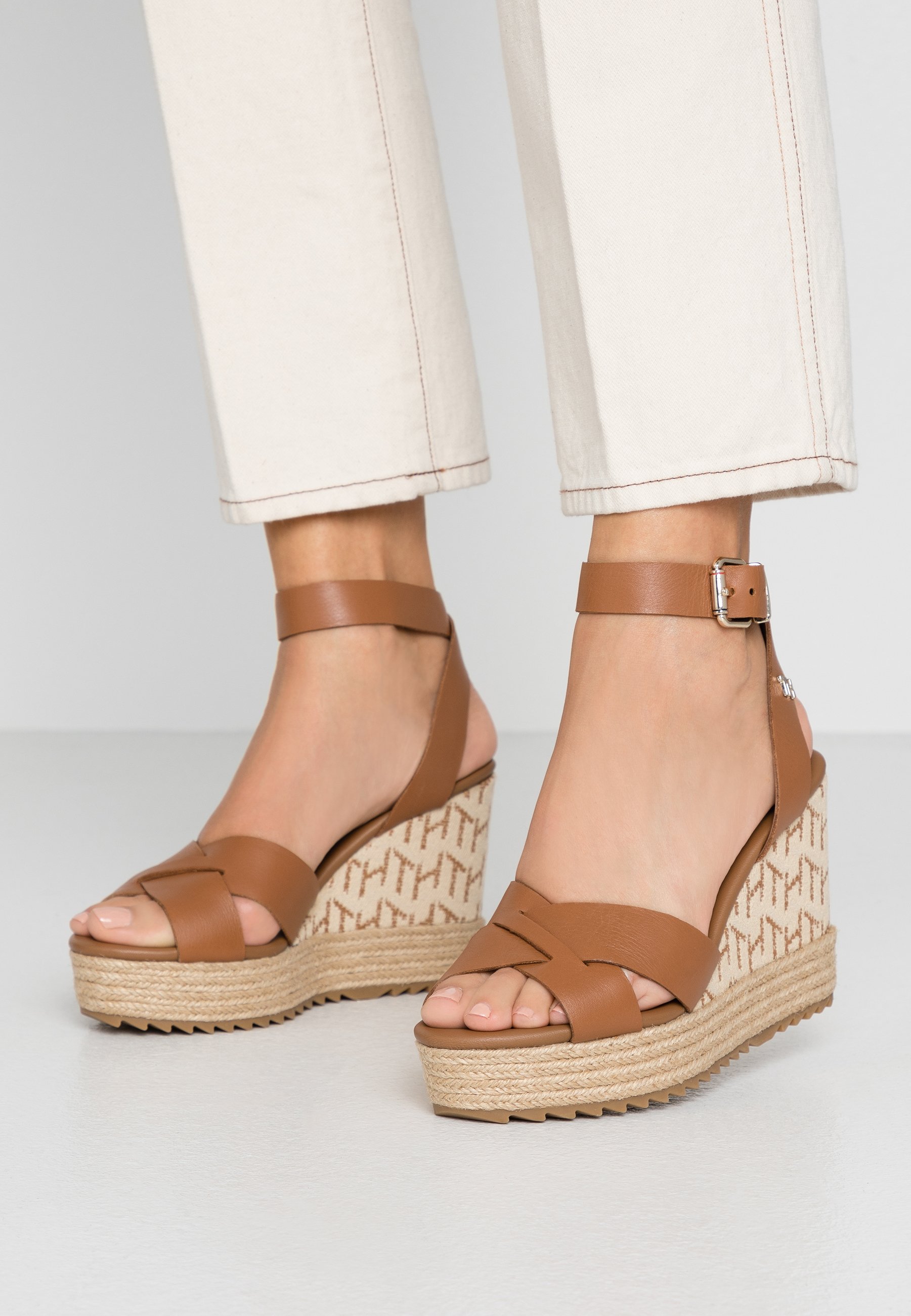 Tommy Hilfiger Tommy Raffia Wedge Sandal Sandalias con Plataforma Mujer
