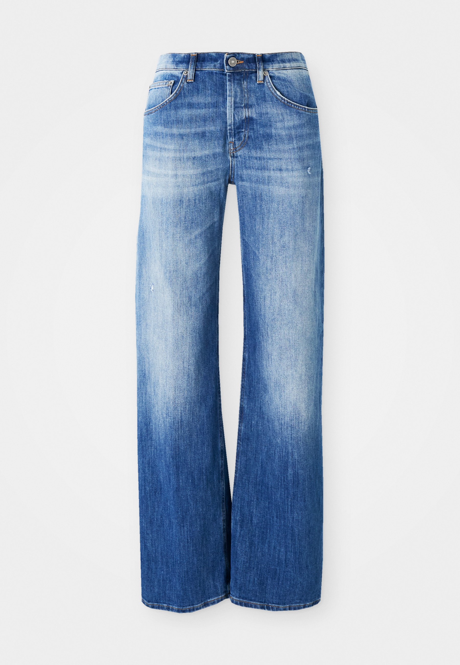 パンツ DONDUP Women Straight Pants DP801DSK297J09800 Blue Coco slim-fit jeans in organic stretch denim for women, blue