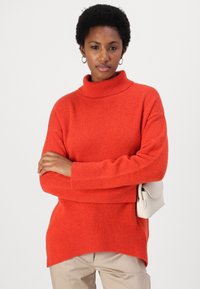 pure cashmere HIGH NECK  - Pulover - fall orange